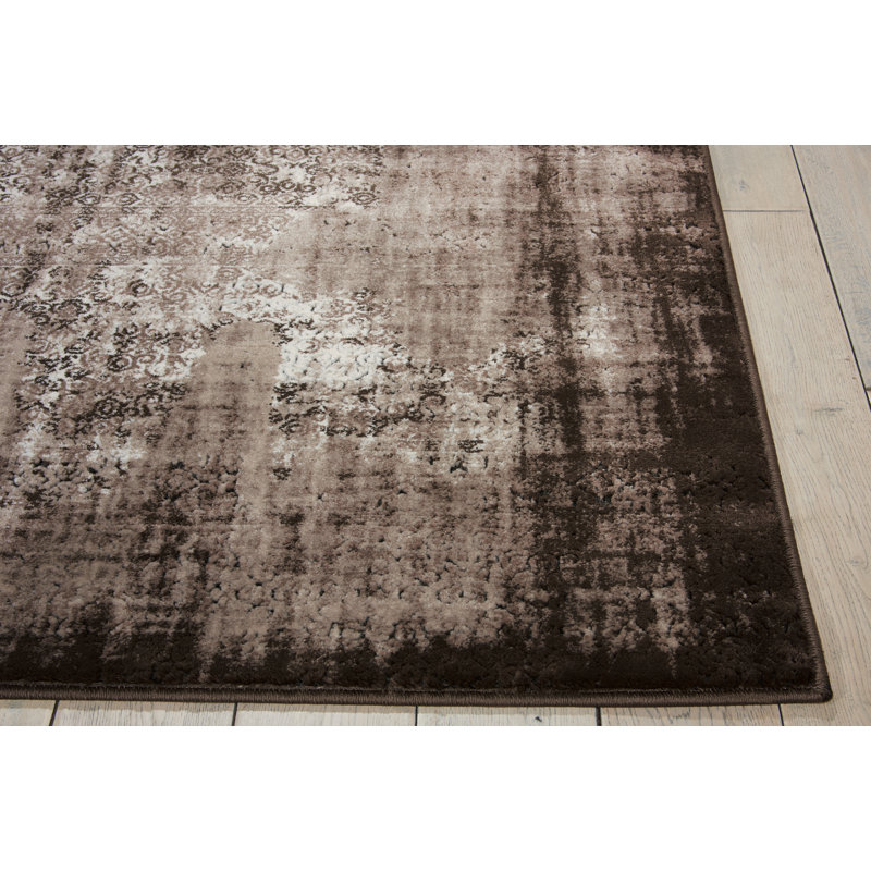 Tapis taupe Saliba, Tapis de couloir 2 pi 2 po x 7 pi 6 po
