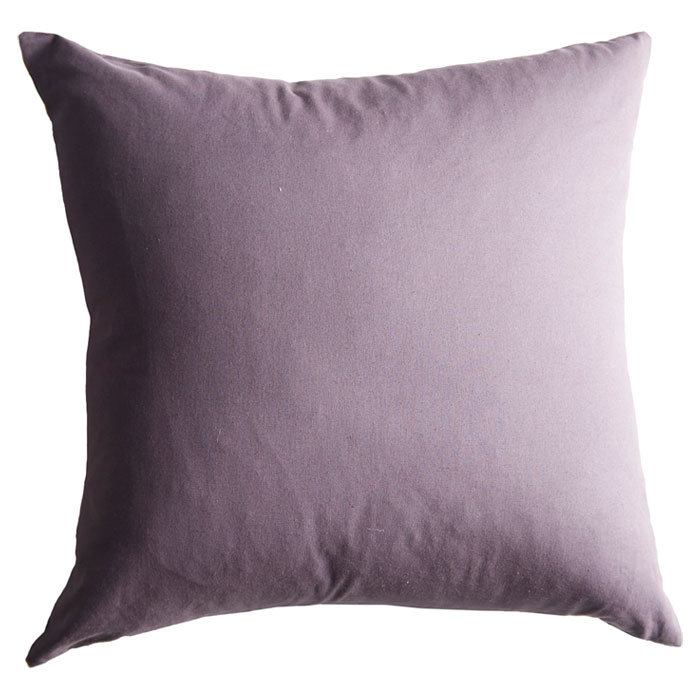 Cotton Reversible Throw Pillow, 22" x 22", Charcoal, Down