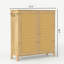 Armoire de rangement Mid-Century moderne avec portes en rotin tissé et tablettes réglables - parfaite pour le salon et la salle à manger