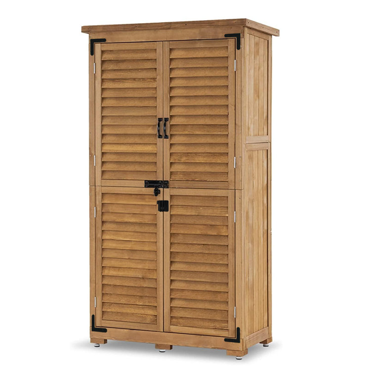 Garden 3 ft. W x 2 ft. D Solid Wood Lean-To Storage Shed