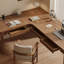 Bureau en bois de noyer massif en L avec 3 tiroirs-109624435-109624436