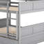 Lit superposé double gris avec lit gigogne simple amovible-621707983
