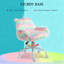 Chaise de bureau Cozy Plush Unicorn, en fausse fourrure réglable, pour la maison et la salle de jeux