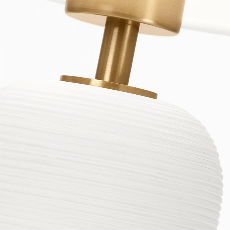 Ceramic Table Lamp, Matte White