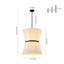 Luminaire suspendu en tissu 2 lumières