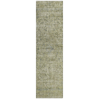Felissae Green Washable Indoor-Outdoor Rug - 