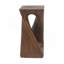 Table d'appoint d'extérieur, table de bout en forme de torsion, table d'appoint décorative, table de tabouret de jardin pour terrasse de balcon, côté piscine, béton léger, texture semblable au bois-223684815