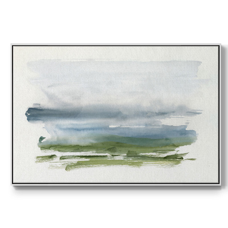 " Coastline Splash III " Print, 25" H x 37" W x 2" D, White