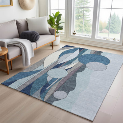 Machine Washable Indoor/Outdoor Brenden ACN2252 Modern Rug