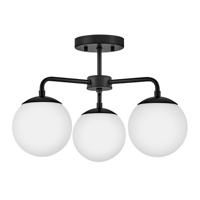 Plafonnier semi-encastré 20 po 3 lumières Kobie