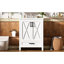 Meuble-lavabo de 24 po avec lavabo en céramique, structure en bois massif et assemblage facile de 24 po avec rangement intelligent, poignées en alliage d'aluminium-1777684469