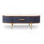 Table basse moderne avec plateau en pierre blanche et grise