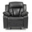 Élégant fauteuil inclinable rembourré noir-1861880063