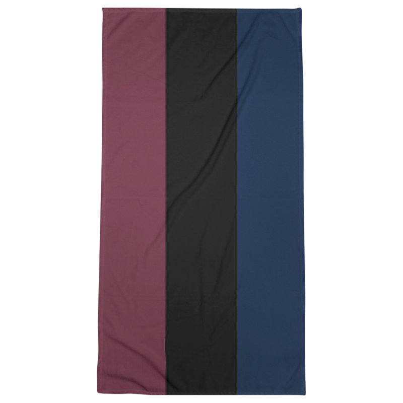 Lightweight Beach Towel, Wine/Black/Navy Blue