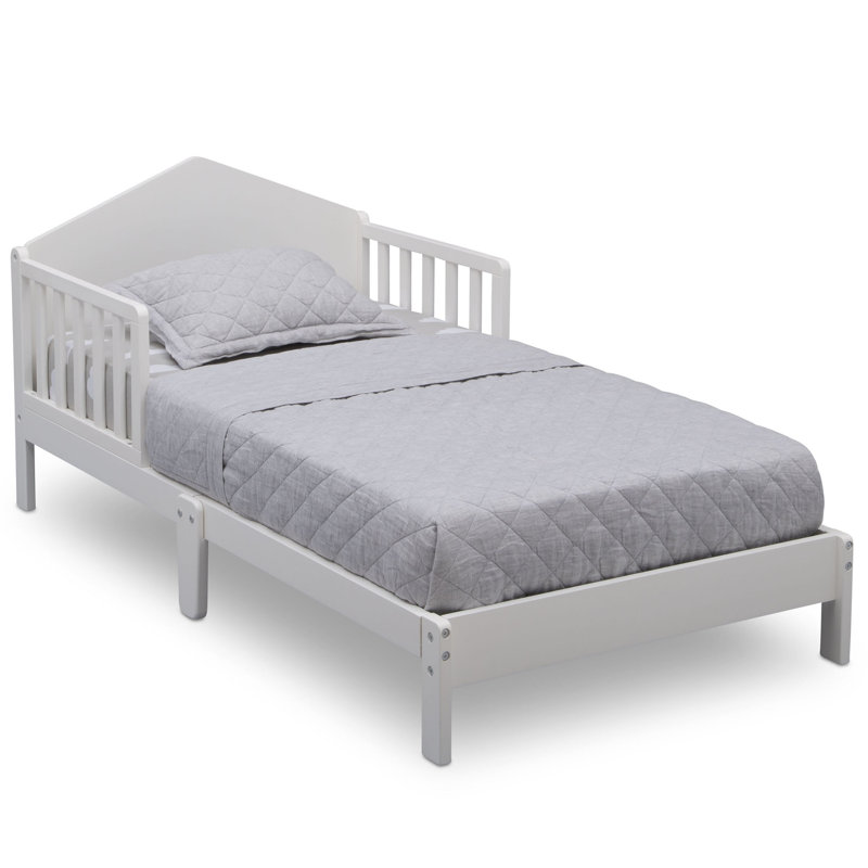 Delta Children Homestead Toddler Bed - Greenguard Gold Certified, Grey, Bianca White