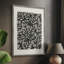 Reproduction encadrée de motif floral rétro II - bois massif-912225437