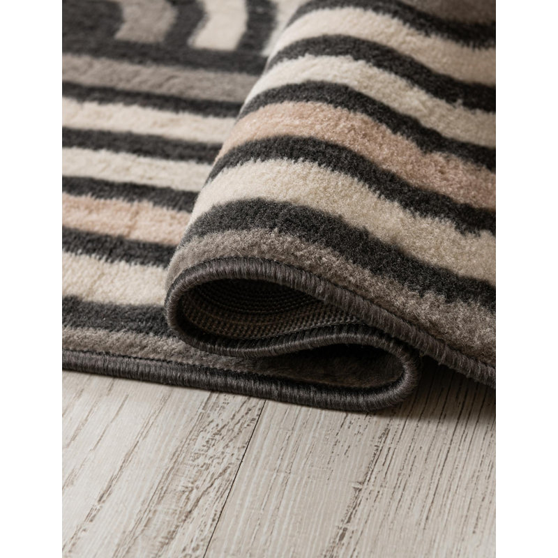Geometric Area Rug, Runner 61 cm x 243.8 cm
