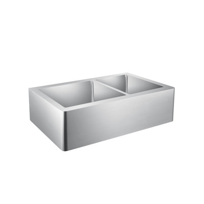 Crowley 33'' L Double Bowl Stainless Steel Kitchen Sink