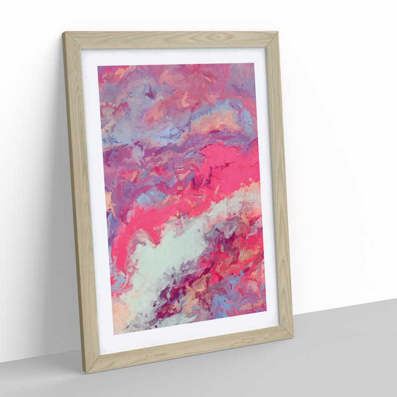 For All Eternity Abstract - Single Picture Frame Painting, Oak, 64cm H x 46cm W x 2cm D