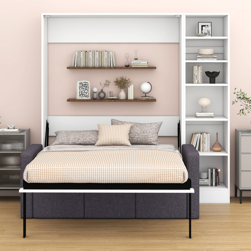 Murphy Bed Wall Bed With Sofa,With Shelves