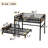 Queen Over Queen Metal Bunk Bed With Raised Security Fence, Vintage Wood-Colored Finish, And Separable Design For Flexibility-453483689