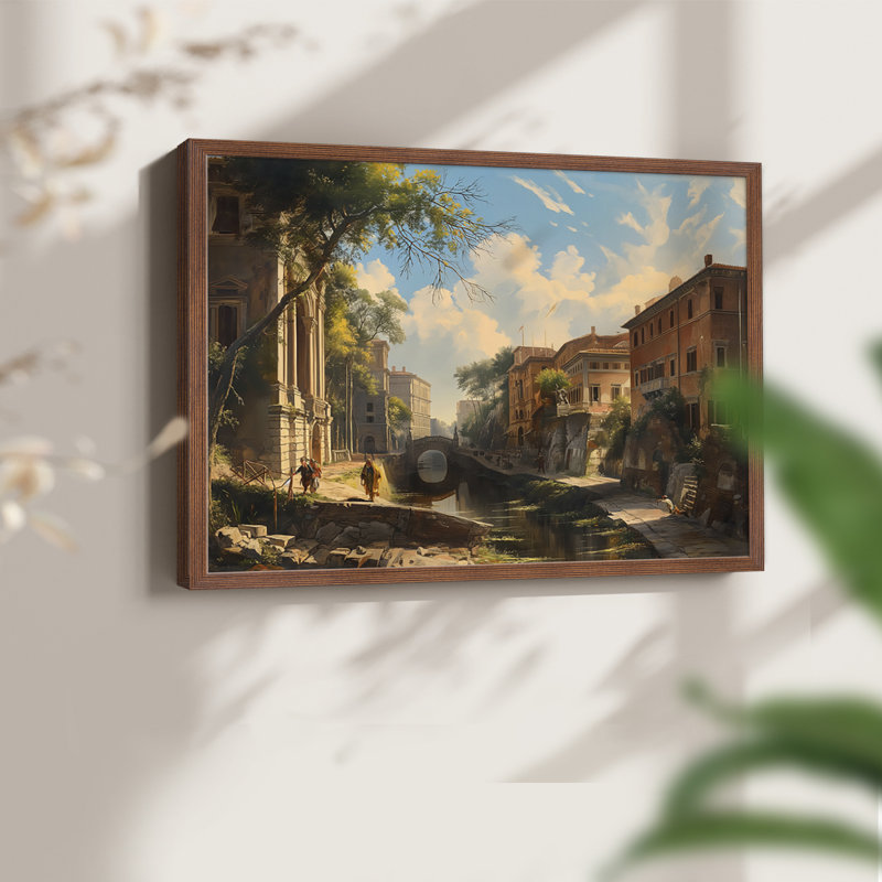 Paysage, série CLCLXXVI, reproduction encadrée, H 11 po x l 14 po, Noyer