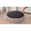 Lit de luxe rond pour animal de compagnie avec coussin épais, grand lit lavable pour chat de 25,6 pouces - Lit pour chien gris-bleu en peluche pour animaux de compagnie de taille moyenne, doux et solidaire (C118)