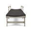 Chaise longue en bois gris avec fonction réglable - Métal et structure