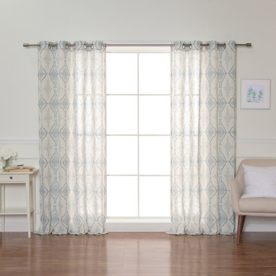 Panneau de rideau simple semi-diaphane avec œillets Futrell