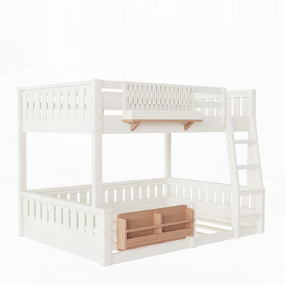 Full Over Queen Bed With Ladder And Guardrails