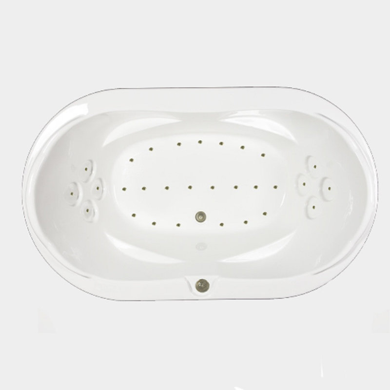 Baignoire 73" x 43" à air tombant, Blanc