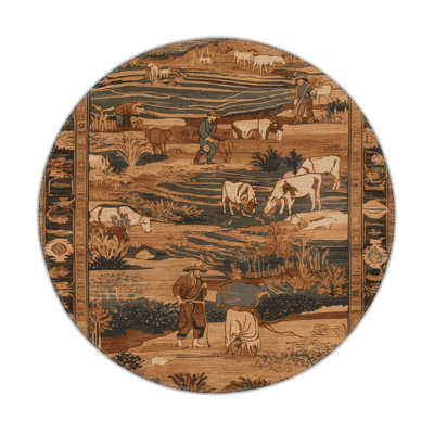 Tapis turc intérieur et extérieur brun