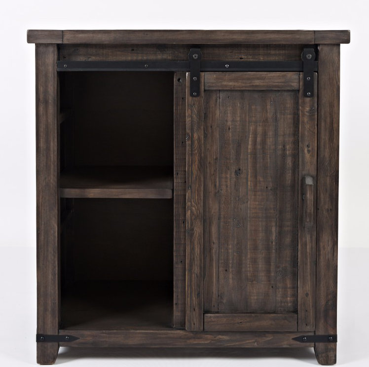 Hemsworth 1-Door 3-Drawer Accent Cabinet, Brown