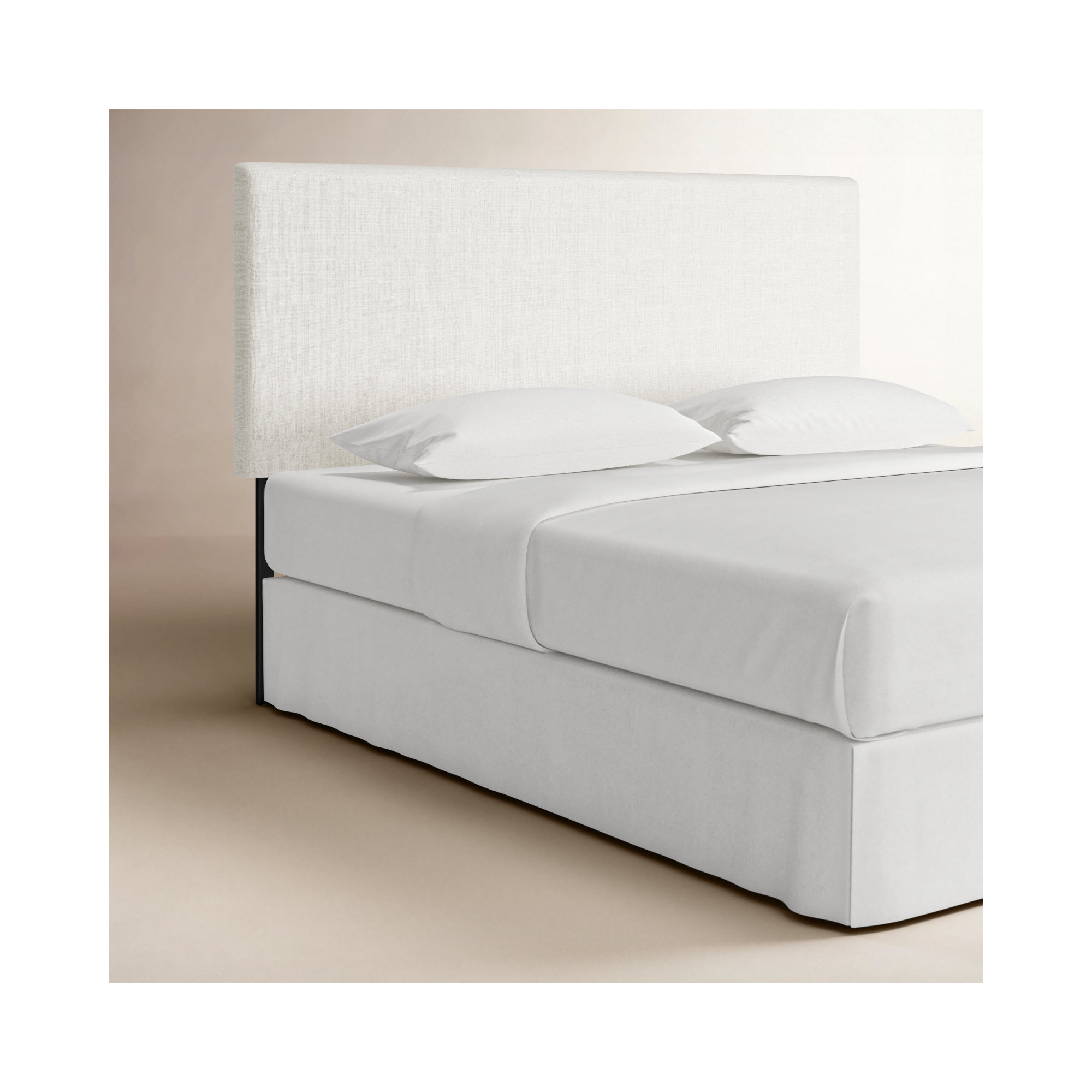 Eisley Upholstered Headboard, Zuma White Textured Linen, King