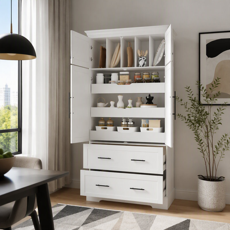 Garde-manger autoportant Farmhouse, Blanc