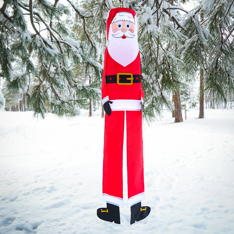 Glyn Lil' Santa Claus 3D Windsock, 40" H x 6" W