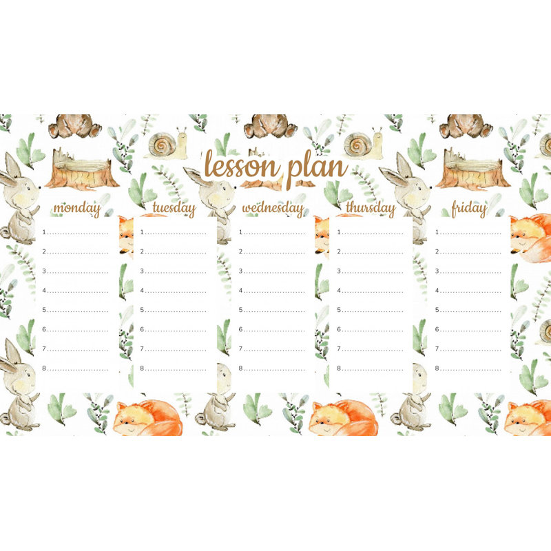 Magnetic Lesson Plan Bears, Foxes and Rabbits