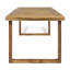 Table de salle à manger d'extérieur en bois d'acacia de 69 po, finition sablée naturelle