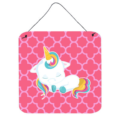 Décoration murale rose quatrafoil licorne