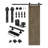 British Brace Knotty Barn Door with Sliding Door Hardware Kit/Double -Sided Door Handle/Solid Wood/Double Surfaces/Simple Assembly is Required-89473589-80871097