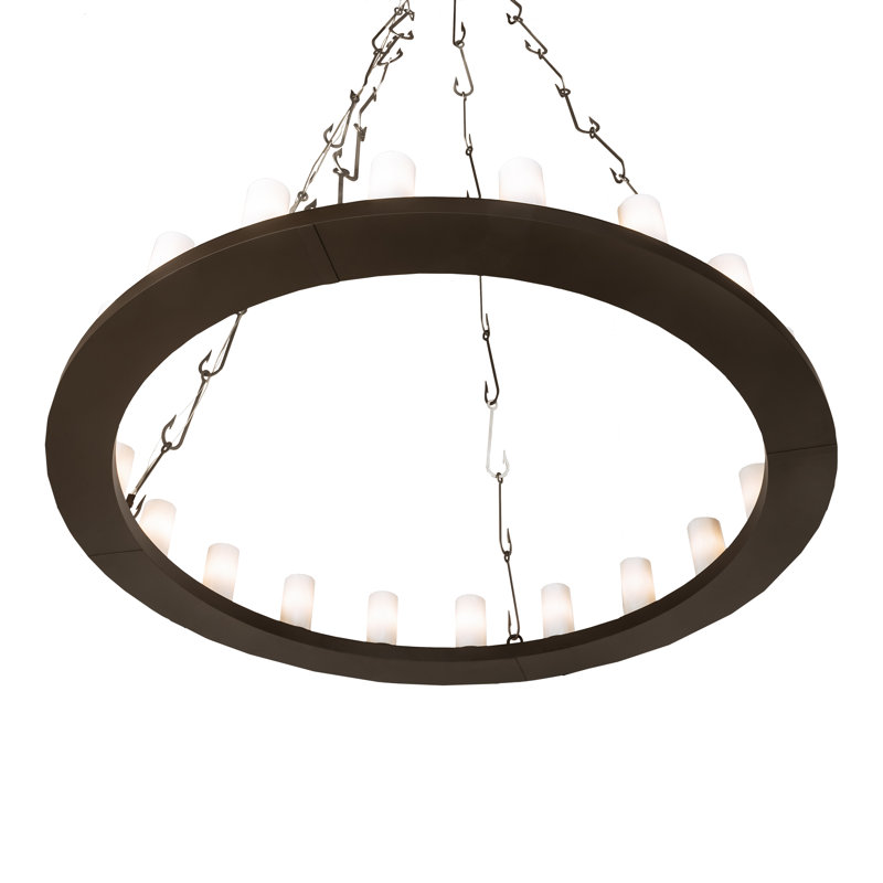 Rustic Lodge 20 - Light LED Chandelier