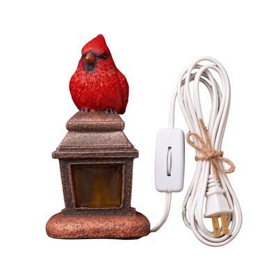 Cardinal Bird Night Light, Small Table Lamp for Bedroom Décor