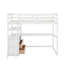 Lit mezzanine simple avec bureau et tablettes-290900518