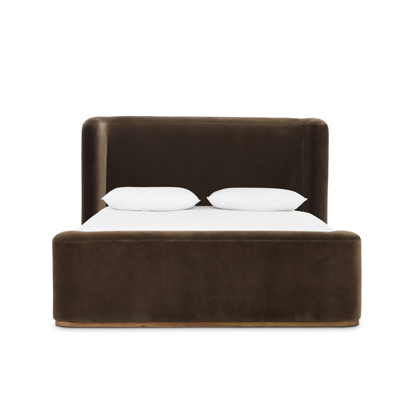 Velvet Upholstered Bed, King