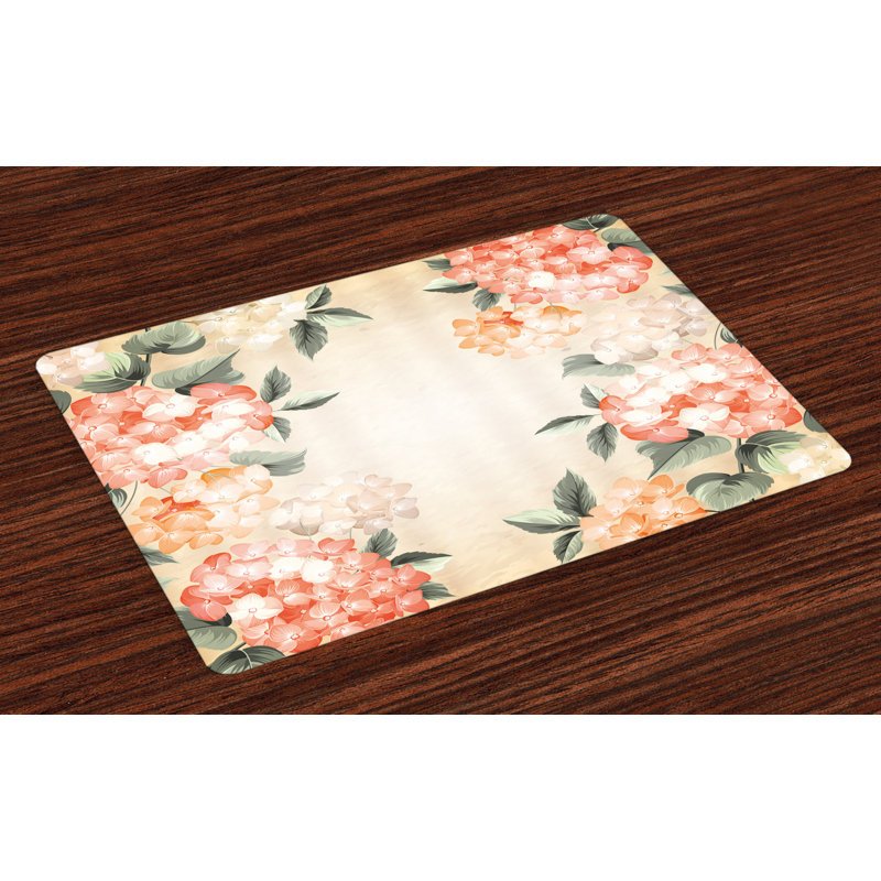 Gastelum Blooming Hydrangea Flowers Placemat