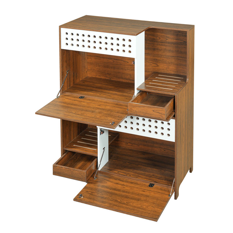 Meuble moderne 2 en 1 pour chat, Brun