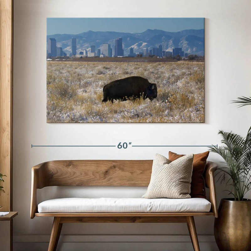 Brampt Denver Bison, 34" H x 51" W