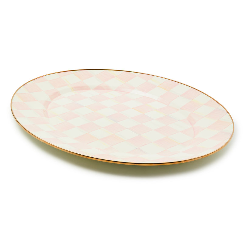 Rosy Check Medium Oval Platter, 17.5" H x 22" W x 1" D