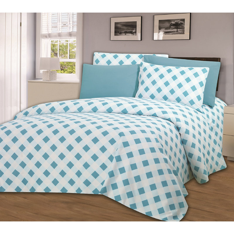  Ensemble de draps en microfibre Gingham, Grand