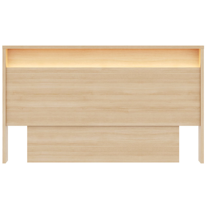 Tête de lit grand avec éclairage intégré Gael, Beige